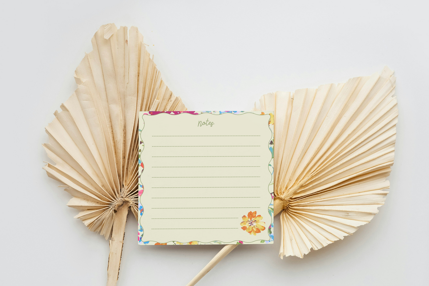 Green garden memo pad 3.5x3.5 inches - premium square stationery